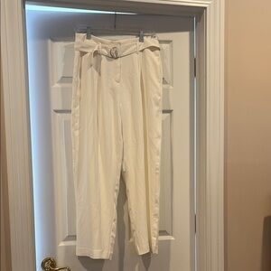 Skies Are Blue White High-Waisted Pants